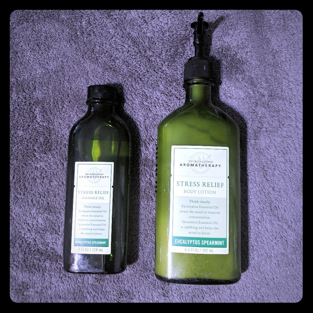 Stress Relief Body Lotion and Massage Oil
